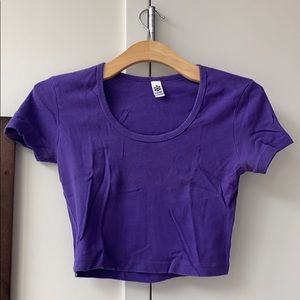 American Apparel Purple Crop Top